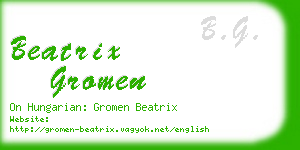 beatrix gromen business card